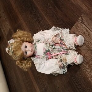 Pretty vintage porcelain doll.